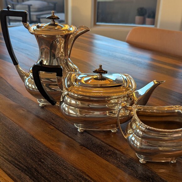Wallace Silverplate EPNS s3270 - Art Deco Silver Plated Three Piece Set - Picture 1 of 12